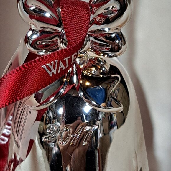 Waterford Bell Ornament Silver Lismore Plated Christmas Decoration dated 2017 - Picture 7 of 14